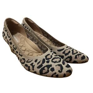 VIVAIA‎ Women's EU 40.5/ US 9/9.5 Pointed-Toe Aria Wedge Pro Leopard Print NWOT